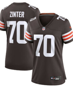 Zak Zinter 70 Cleveland Browns Women's Game Jersey - Brown JS5450 nicesnker