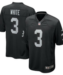 Zamir White 3 Las Vegas Raiders Team Game Men Jersey - Black JS5521 nicesnker