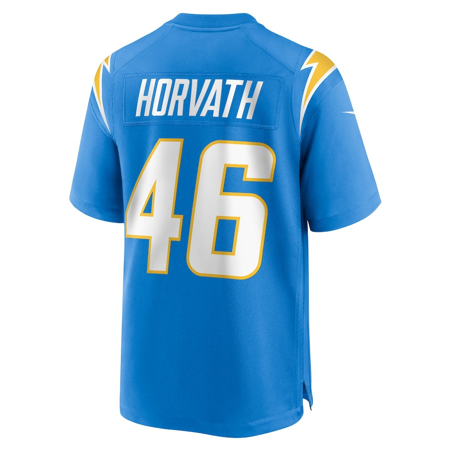 Zander Horvath 46 Los Angeles Chargers Game Men Jersey - Powder Blue JS3901 nicesnker - Image 3