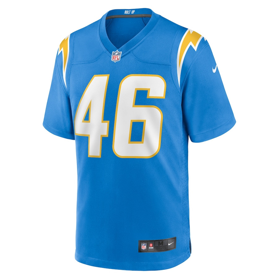 Zander Horvath 46 Los Angeles Chargers Game Men Jersey - Powder Blue JS3901 nicesnker - Image 2