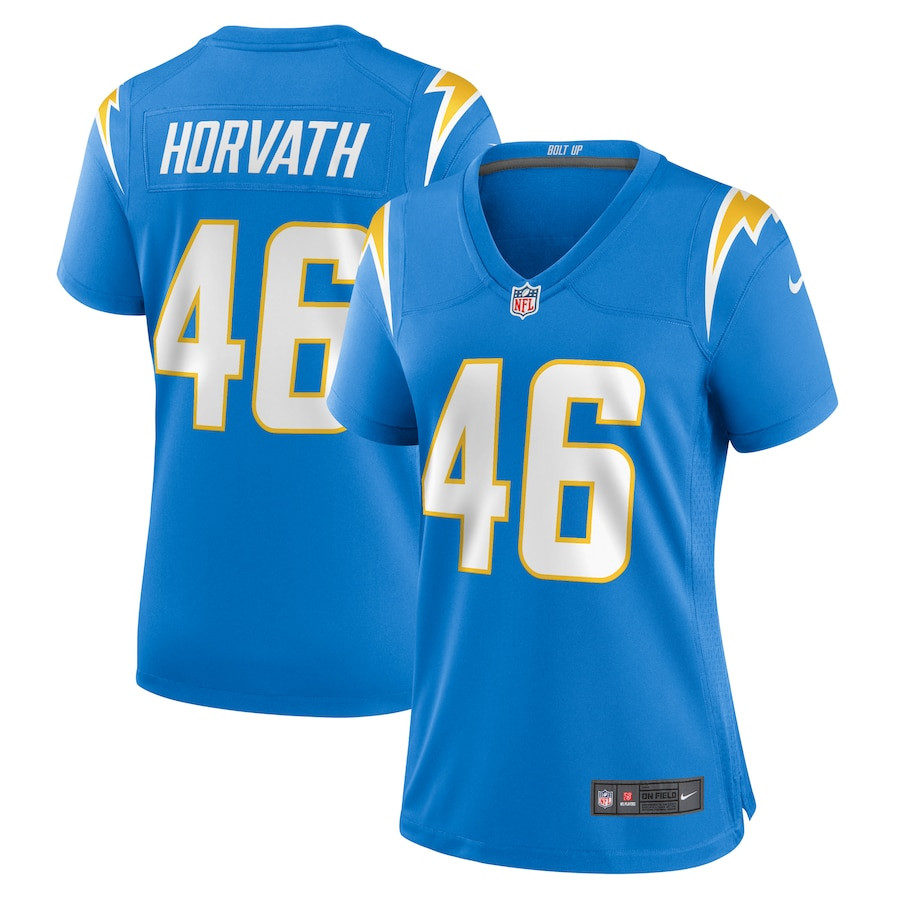 Zander Horvath 46 Los Angeles Chargers Women Game Jersey - Powder Blue JS6817 nicesnker