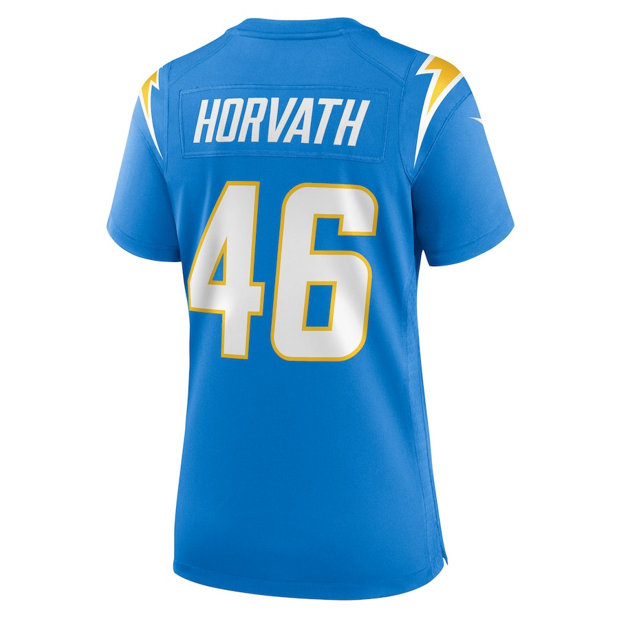 Zander Horvath 46 Los Angeles Chargers Women Game Jersey - Powder Blue JS6817 nicesnker - Image 3