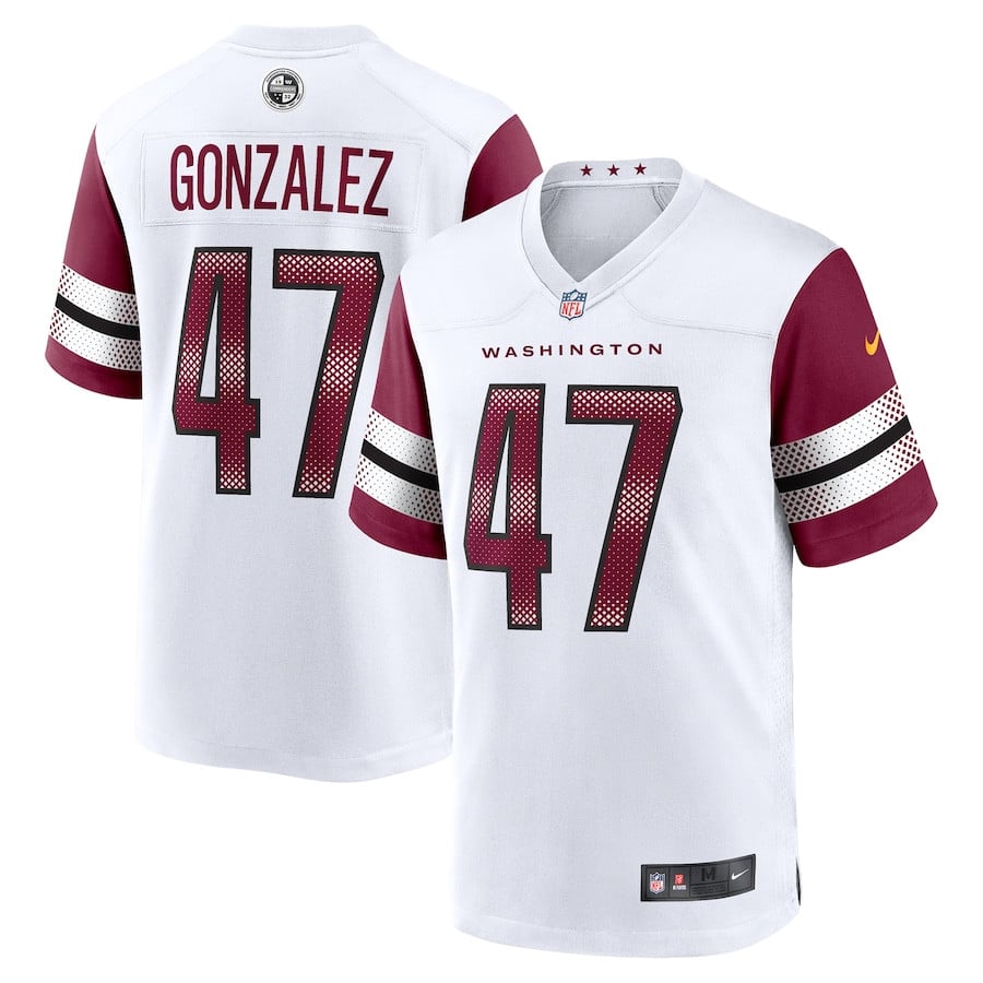 Zane Gonzalez 47 Washington Commanders Game Men Jersey - White JS3225 nicesnker