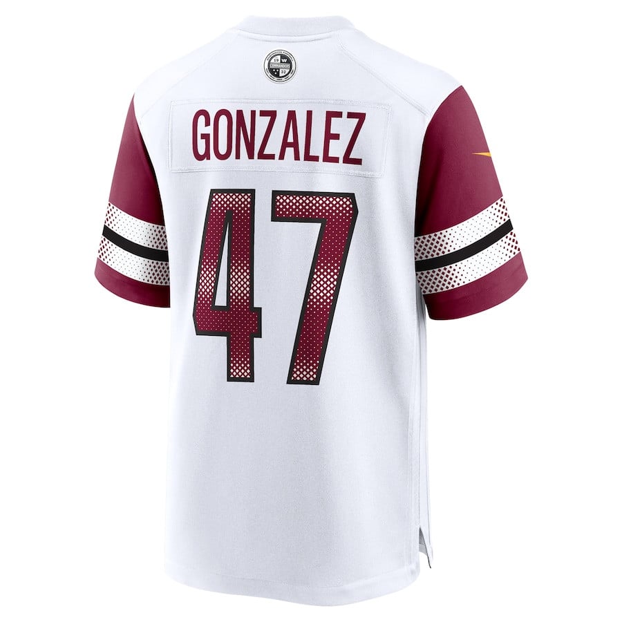 Zane Gonzalez 47 Washington Commanders Game Men Jersey - White JS3225 nicesnker - Image 3