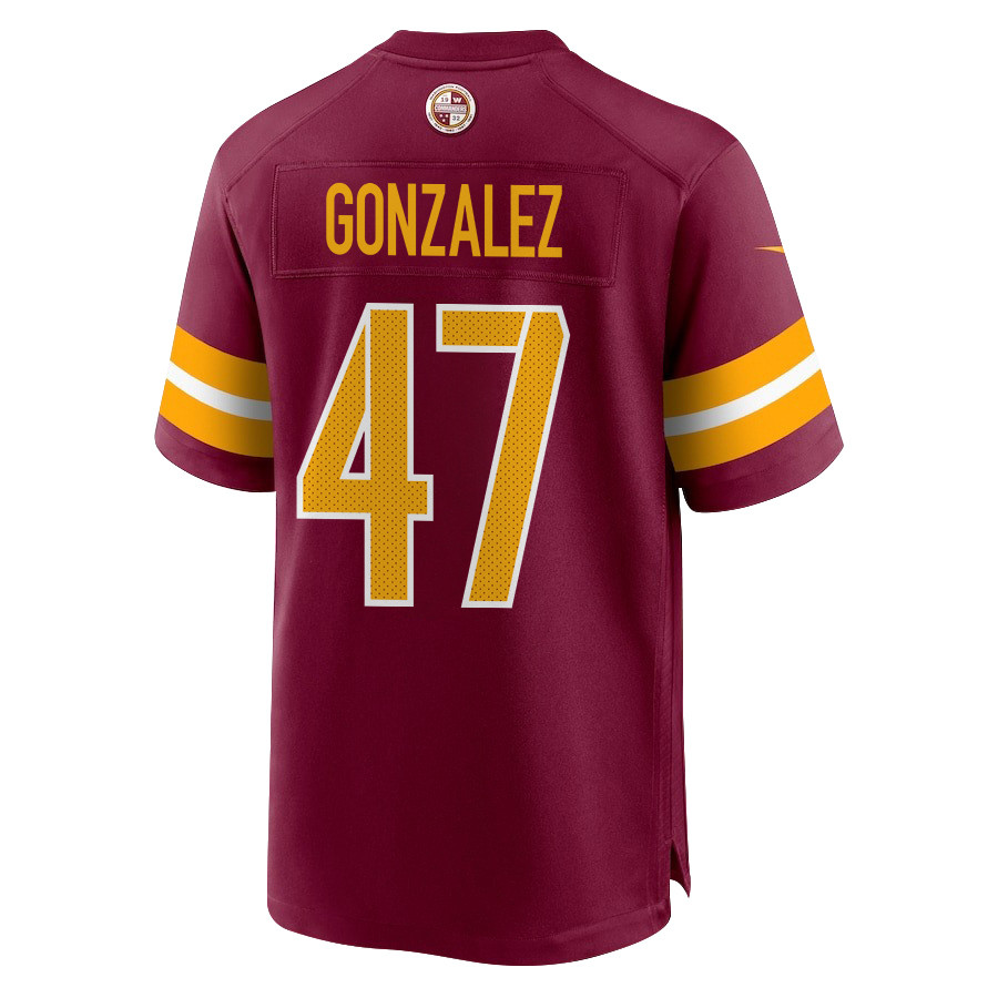 Zane Gonzalez 47 Washington Commanders Super Bowl LIX New Orleans Patch Game Men Jersey - Burgundy JS6808 nicesnker - Image 2