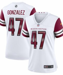 Zane Gonzalez 47 Washington Commanders Women's Game Jersey - White JS6264 nicesnker