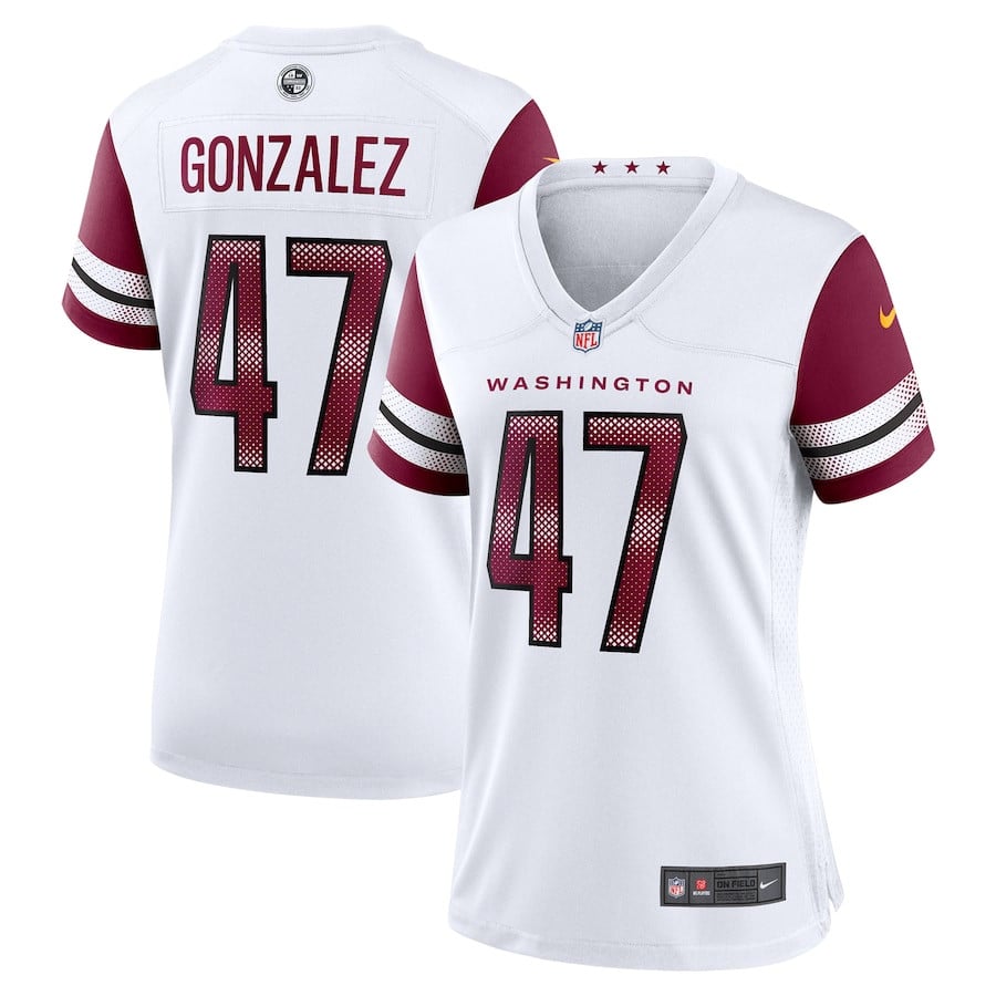 Zane Gonzalez 47 Washington Commanders Women's Game Jersey - White JS6264 nicesnker