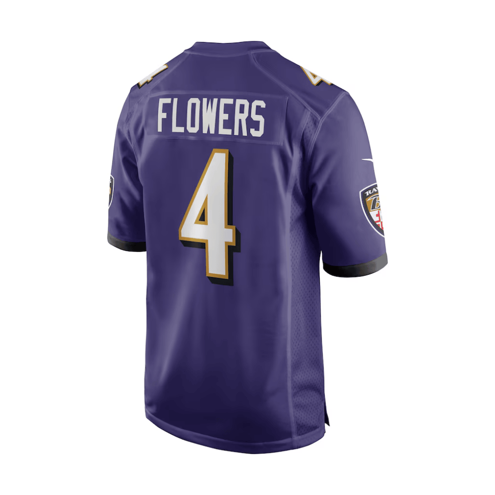 Zay Flowers 4 Baltimore Ravens 2025 Pro Bowl Patch Game Men Jersey - Purple JS8103 nicesnker - Image 3