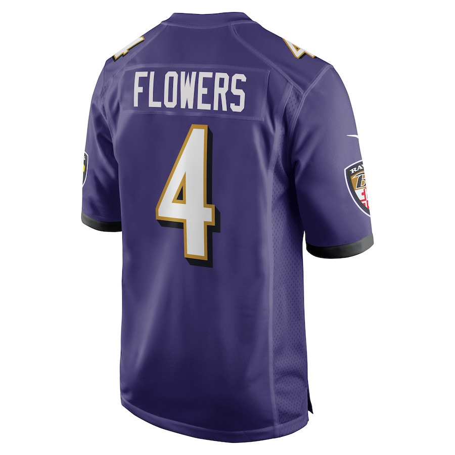 Zay Flowers #4 Baltimore Ravens Super Bowl LIX Jersey - Men's - Purple JS8463 nicesnker - Image 3