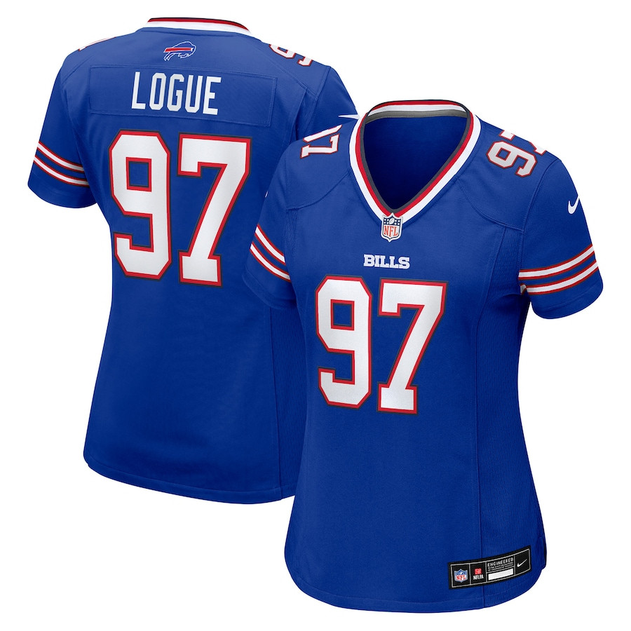 Zion Logue 97 Buffalo Bills Women's Team Game Jersey - Royal JS2594 nicesnker